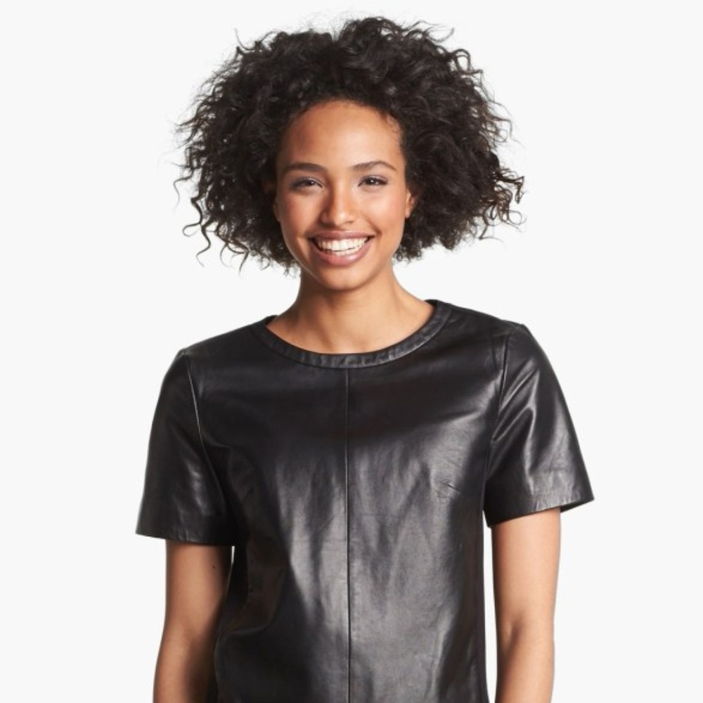 Halogen Genuine Leather Front Top EUC
